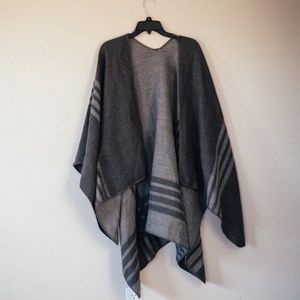 Gray Poncho Wrap